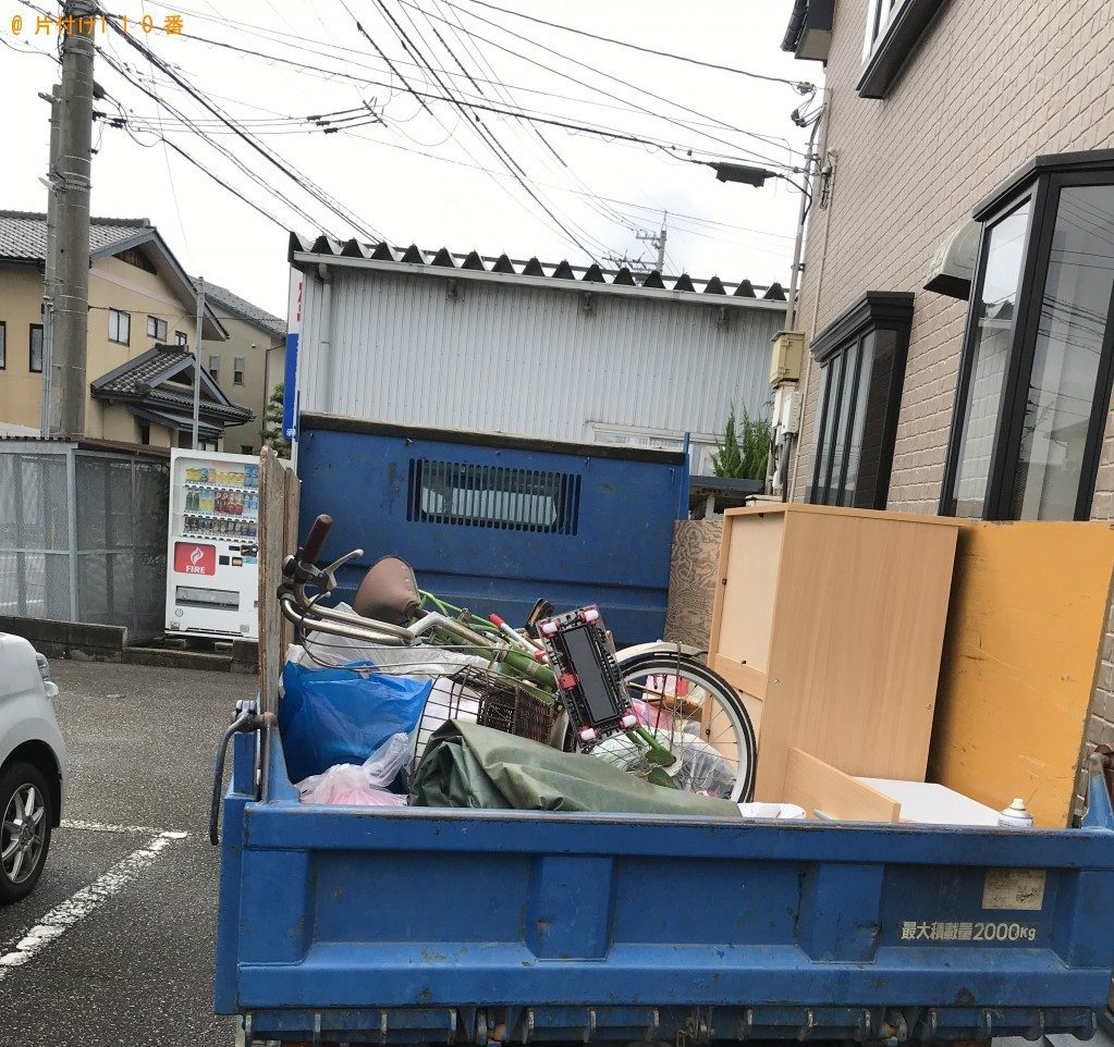 【富山市】整理タンス、自転車、衣類等の回収・処分 お客様の声