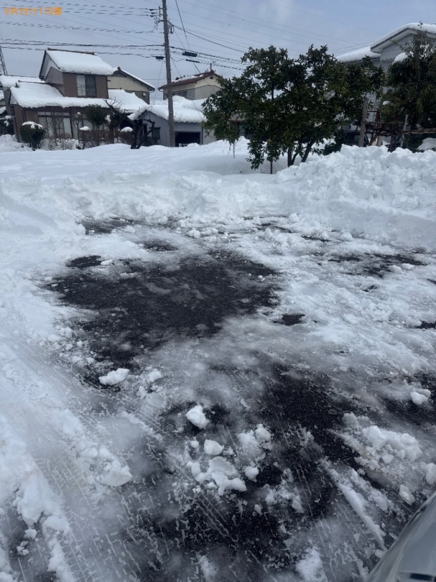 【富山市】自宅と駐車場の除雪作業ご依頼　お客様の声