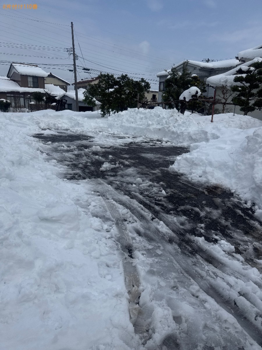 【富山市】自宅と駐車場の除雪作業ご依頼　お客様の声