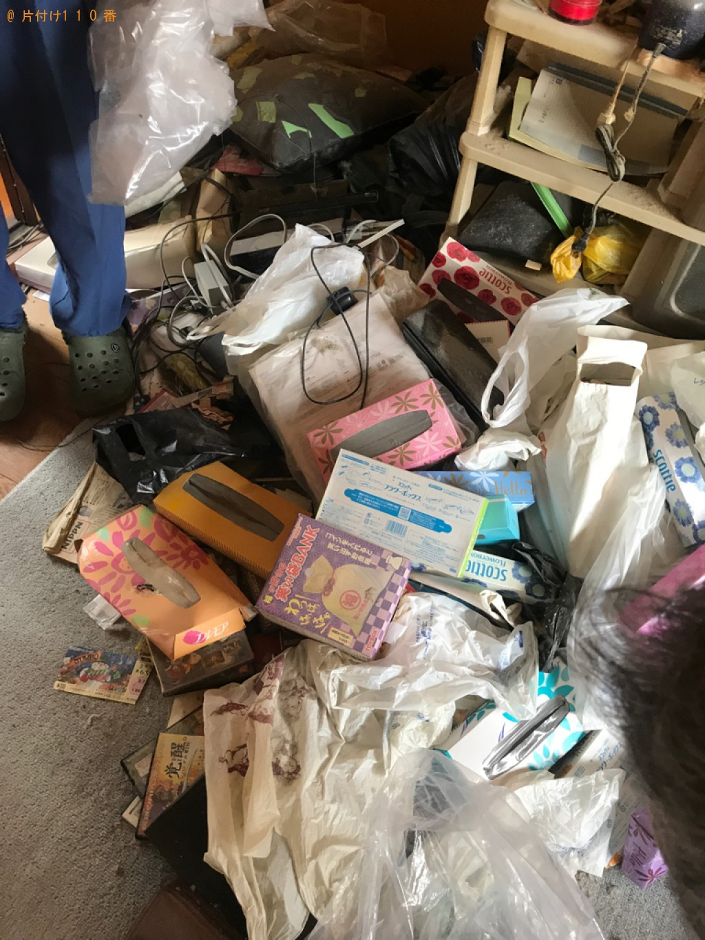 【射水市】一軒家8畳洋間の片付け、仕分け、不用品回収作業ご依頼