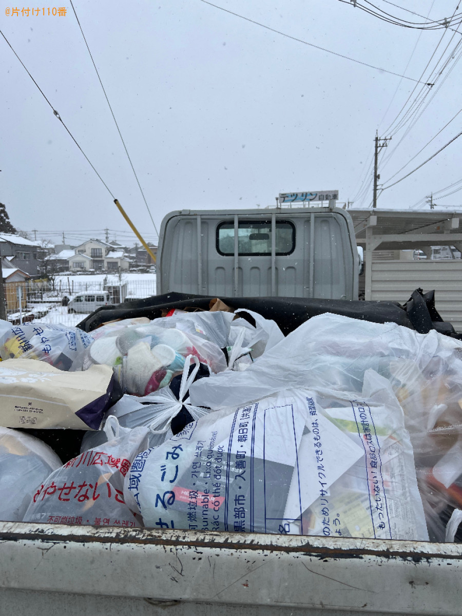 【魚津市】衣類、段ボール、一般ごみ等の回収とハウスクリーニング